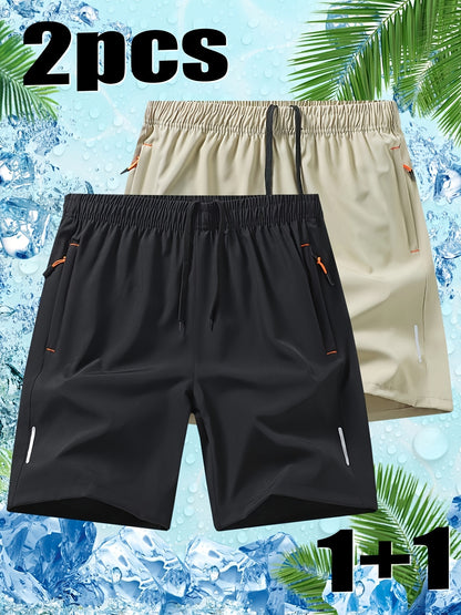 Men's Quick-Dry Casual Shorts 2-Pack for Summer Sports