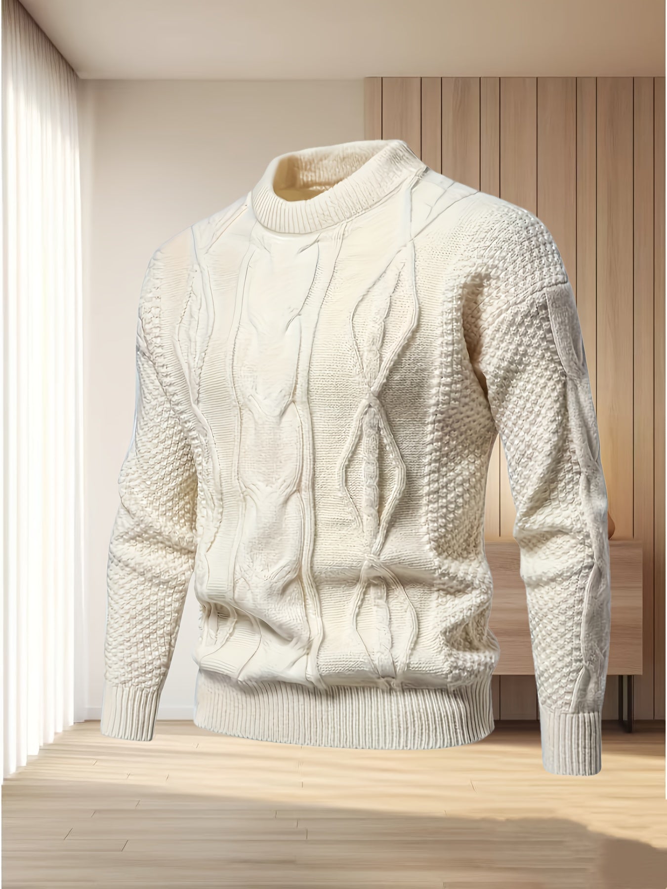 Men's Mature and Elegant Design Long-sleeve Knitted Sweater, New Autumn/winter 2025 Style