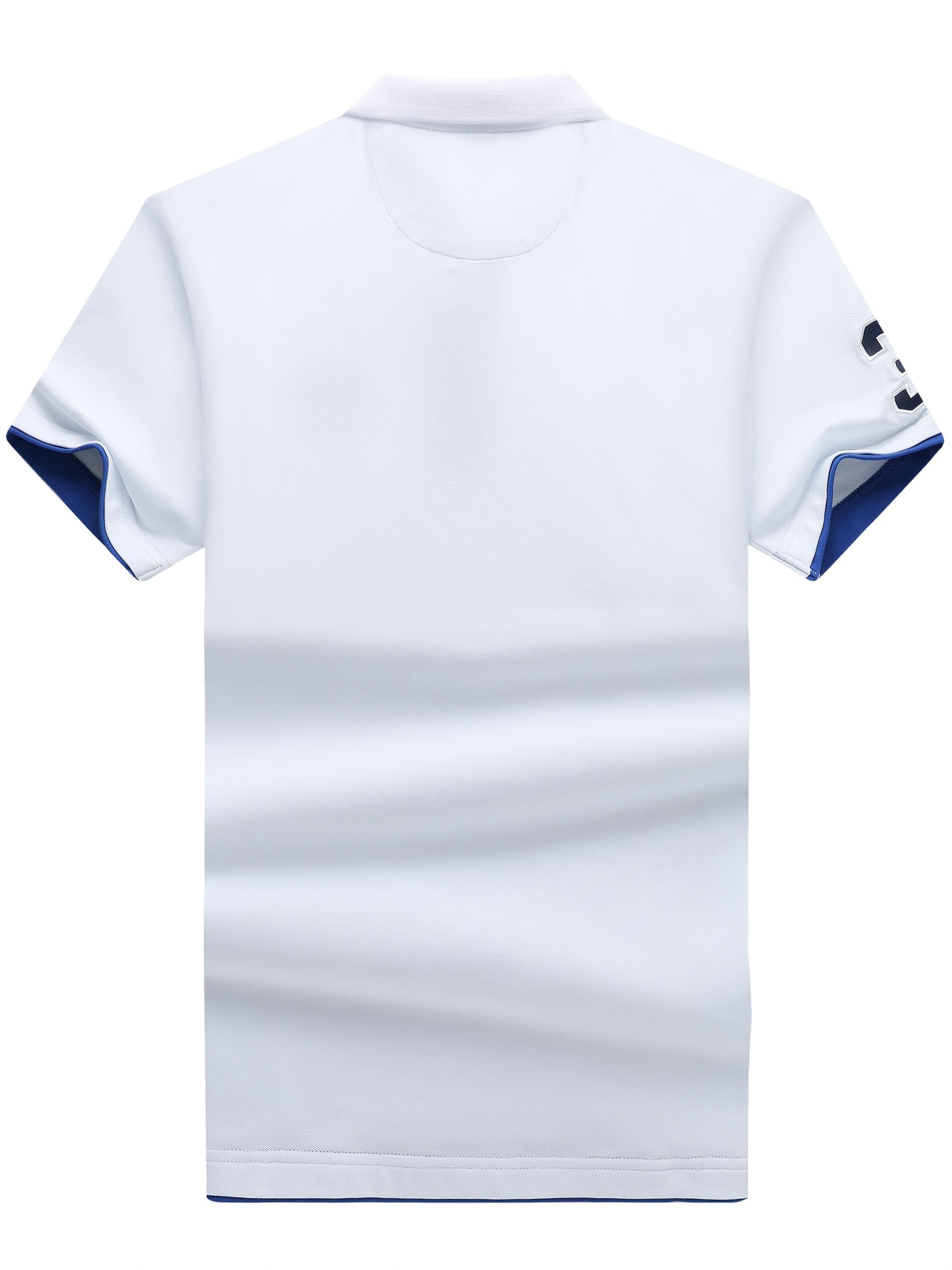 Men'S Short-Sleeve Polo Shirt with 95% And Embroidered Design - ayq