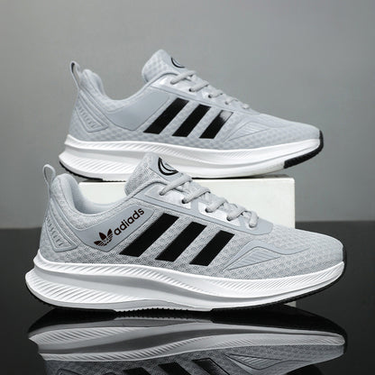 Men's Casual Low-Top Sneakers with Thick TPR Sole