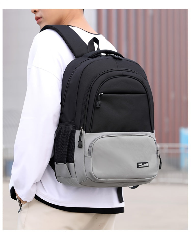 Durable Oxford Fabric Backpack - Spacious, Breathable, Adjustable Strap, Laptop Compartment, Ideal for Hiking, Camping, Travel, School  Work - High 46cm, Long 32cm, Thick 19cm, School Backpack   Adjustable Strap Backpack   D