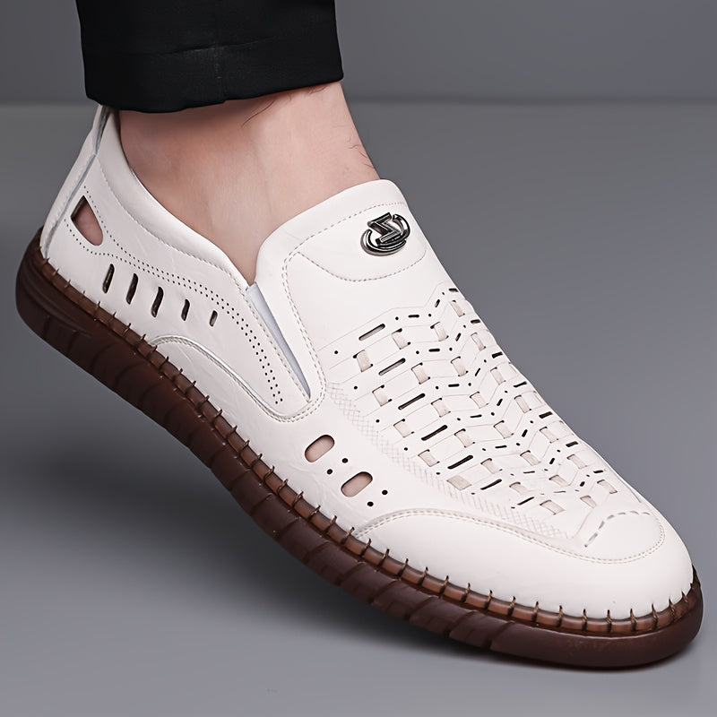 Men's Breathable Business Casual Shoes with Rubber Sole