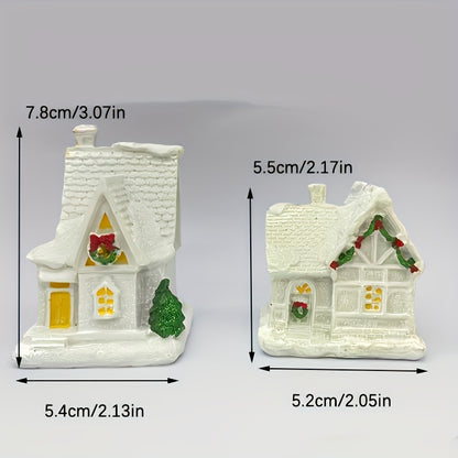 A Festive Resin Home Decoration - Glowing Mini Ornaments for Christmas And New Year, Perfect Holiday Gifts, Christmas Decor, Suitable for Room Decoration.