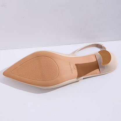 Women's Pointed Toe Chunky Block Heel Summer Shoes