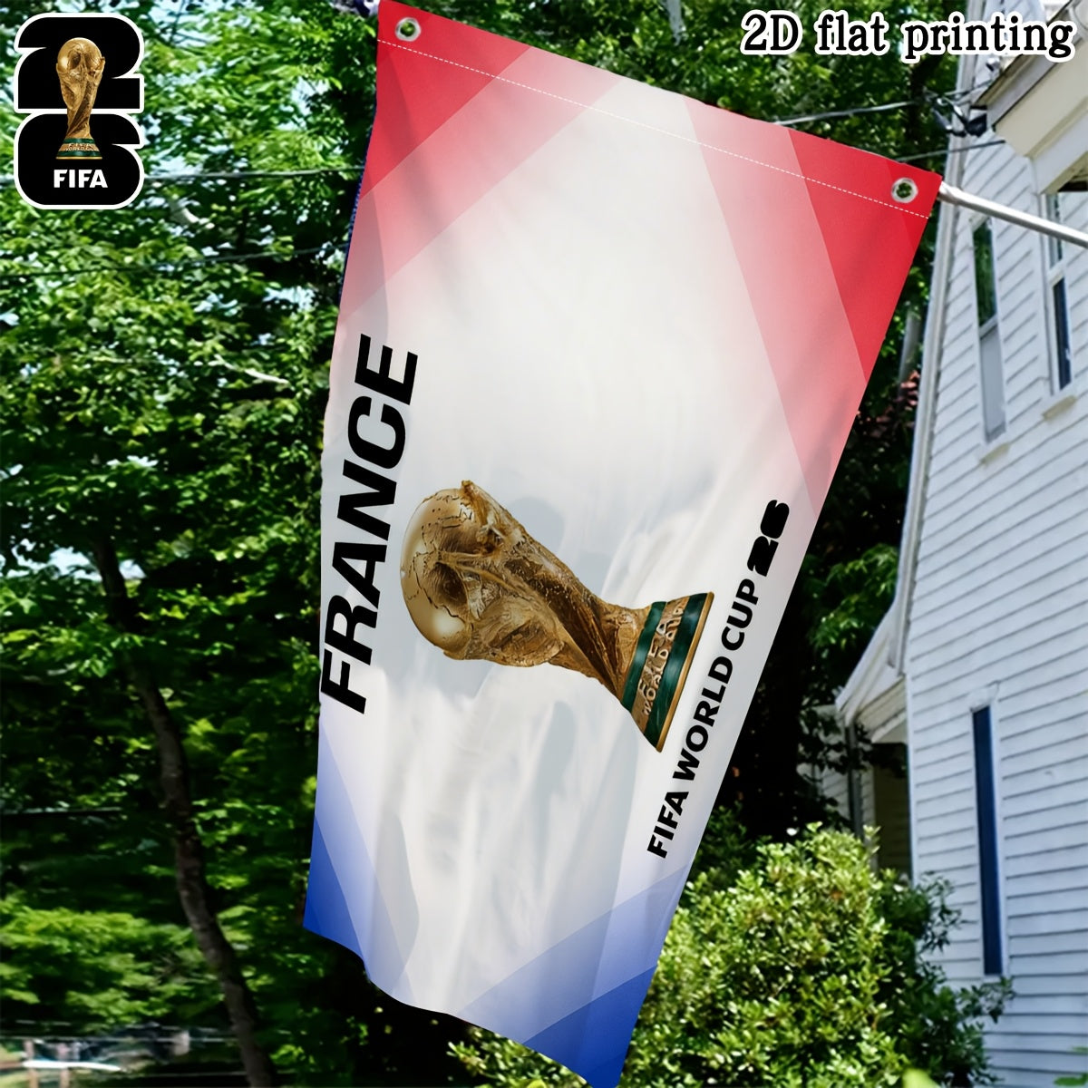 2026 FIFA World Cup Mascot Square Flag for Fans & Events