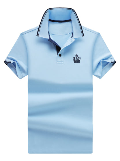 Men'S Short-Sleeve Polo Shirt. Made of 95% And 5% Spandex, This Lightweight Business Casual Collared Shirt Is Breathable And Comfortable - ayq