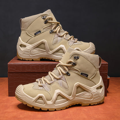 Men's All-Season Short Lace-Up Boots - Durable, Breathable Retro Style