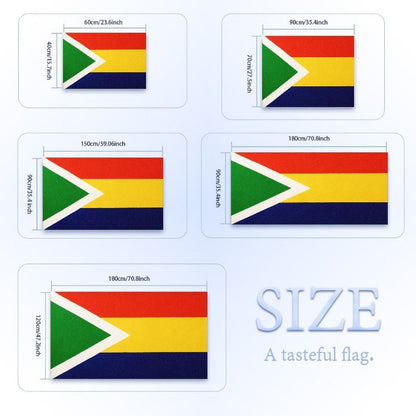 South African Flag in Multiple Sizes - Polyester, Vibrant Design