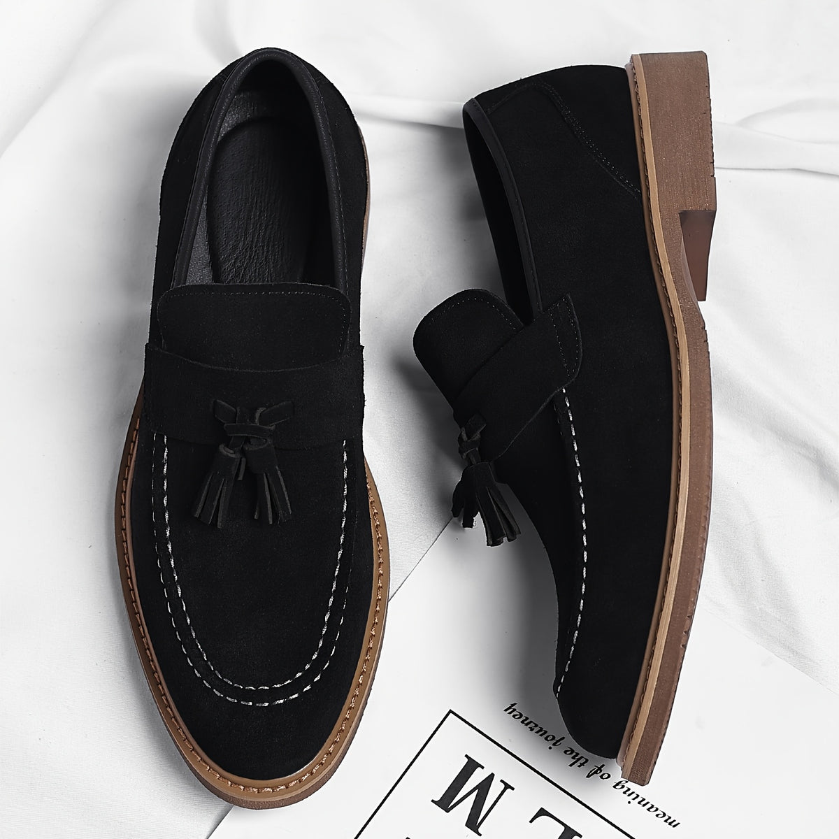 Men's Vintage Tassel Loafers - Casual Business Dress Shoes