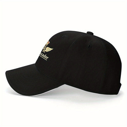 Unisex Lightweight Adjustable Trucker Hat with Golden Winged Emblem
