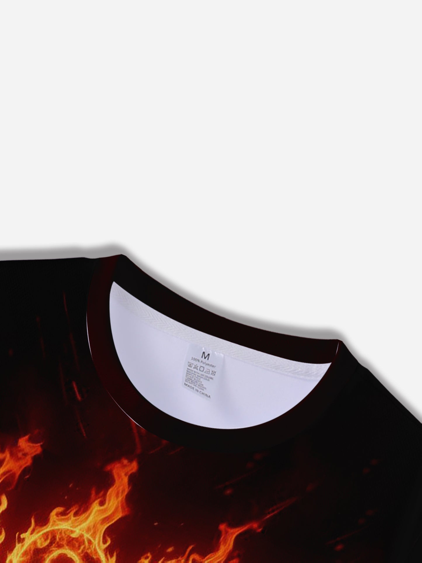 Men's 3D Horse & Flame Graphic T-Shirt with 2026 Number Design - Red & Black Casual Summer Tee, Regular Fit