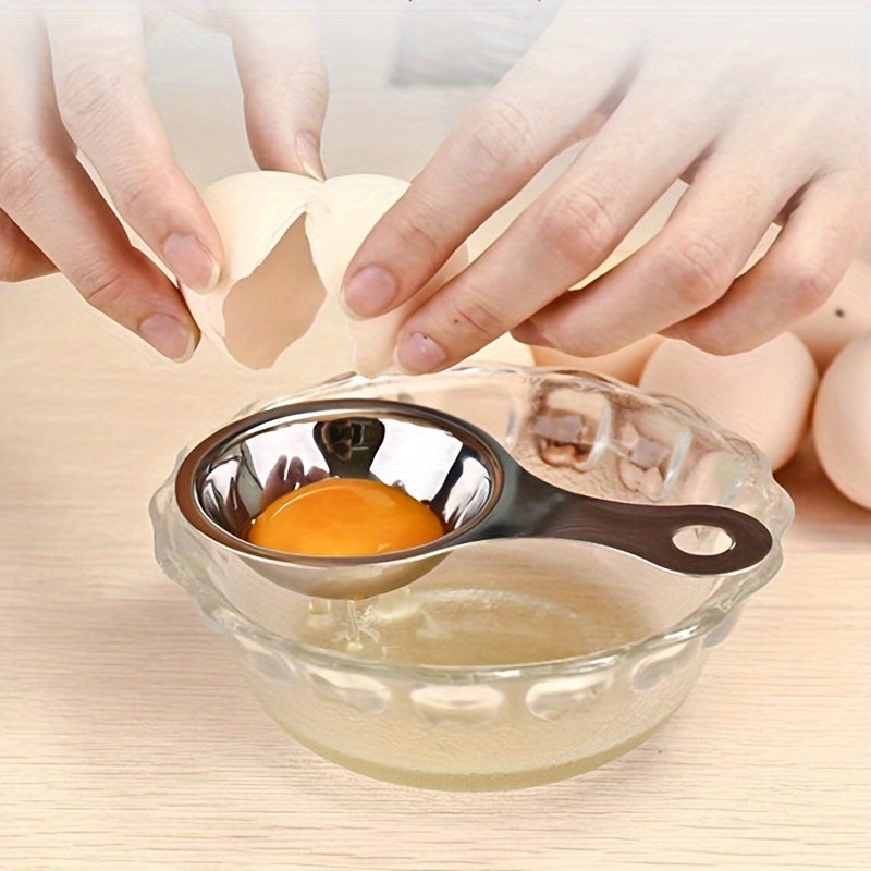 1pc, Premium Stainless Steel Egg Yolk Separator For Restaurant Kitchen- Easy Egg Yolk Filter And Divider Tool For Perfect Cooking And Baking Results - ayq
