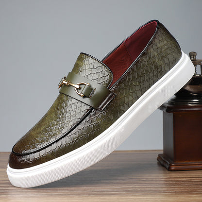 Men's Classic Oxford Slip-On Shoes for Office & Formal Wear