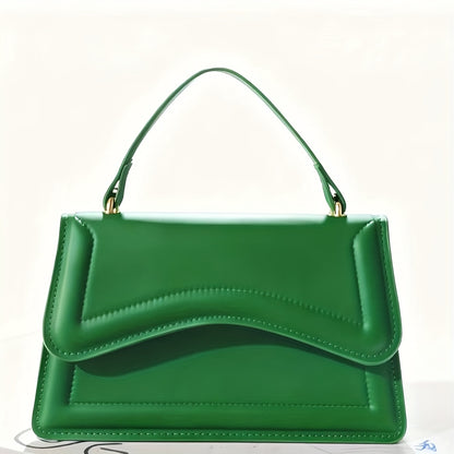 Fresh and trendy small square bag, one shoulder crossbody bag, youthful and sweet style, magnetic buckle closure bag, solid color, internet famous and popular bag