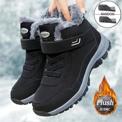 Unisex Winter Thermal Ankle Boots with Closure - Slip-Resistant Rubber Sole for Outdoor Hiking, Casual Wear - All-Season Cold Weather Shoes for Men and Women, Hiking Footwear | Sporty Boot Design