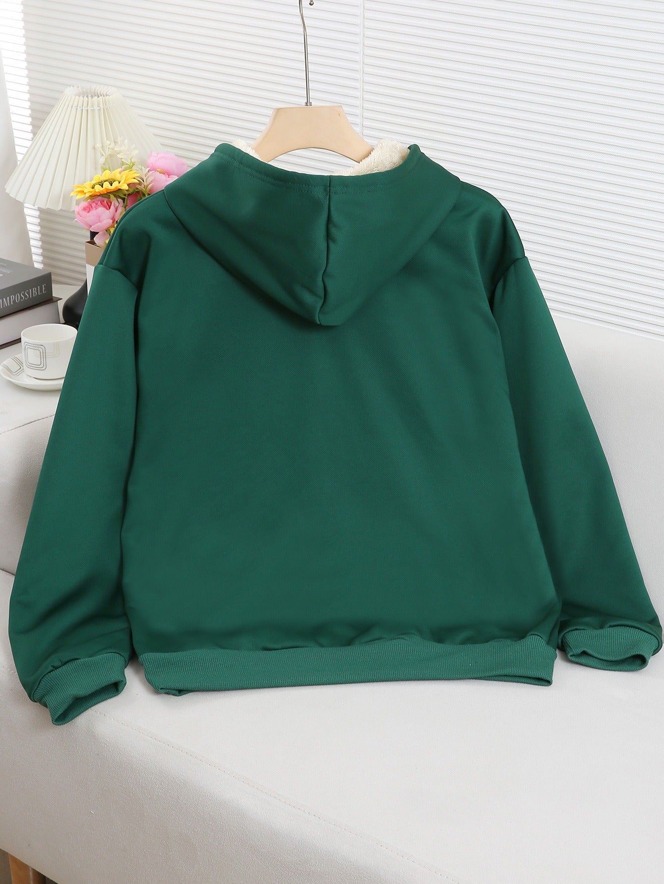 Women'S Plush Fleece-Lined Hooded Sweatshirt with Bear Print & Zipper Closure - Cozy Winter Warmth, / Color Block Design, Soft Fleece Fabric, Casual Pullover for Fall & Winter, Autumn Winter Apparel | Hooded Sweatshirt | Zipp