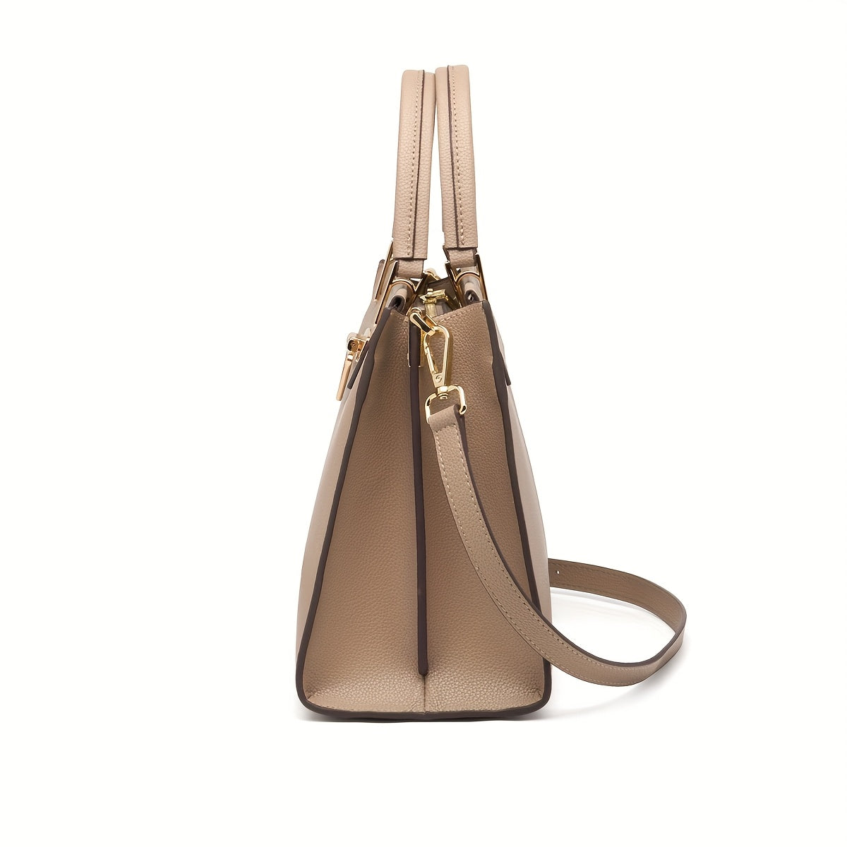 Large Capacity Vintage Women's Leather Handbag with Adjustable Strap