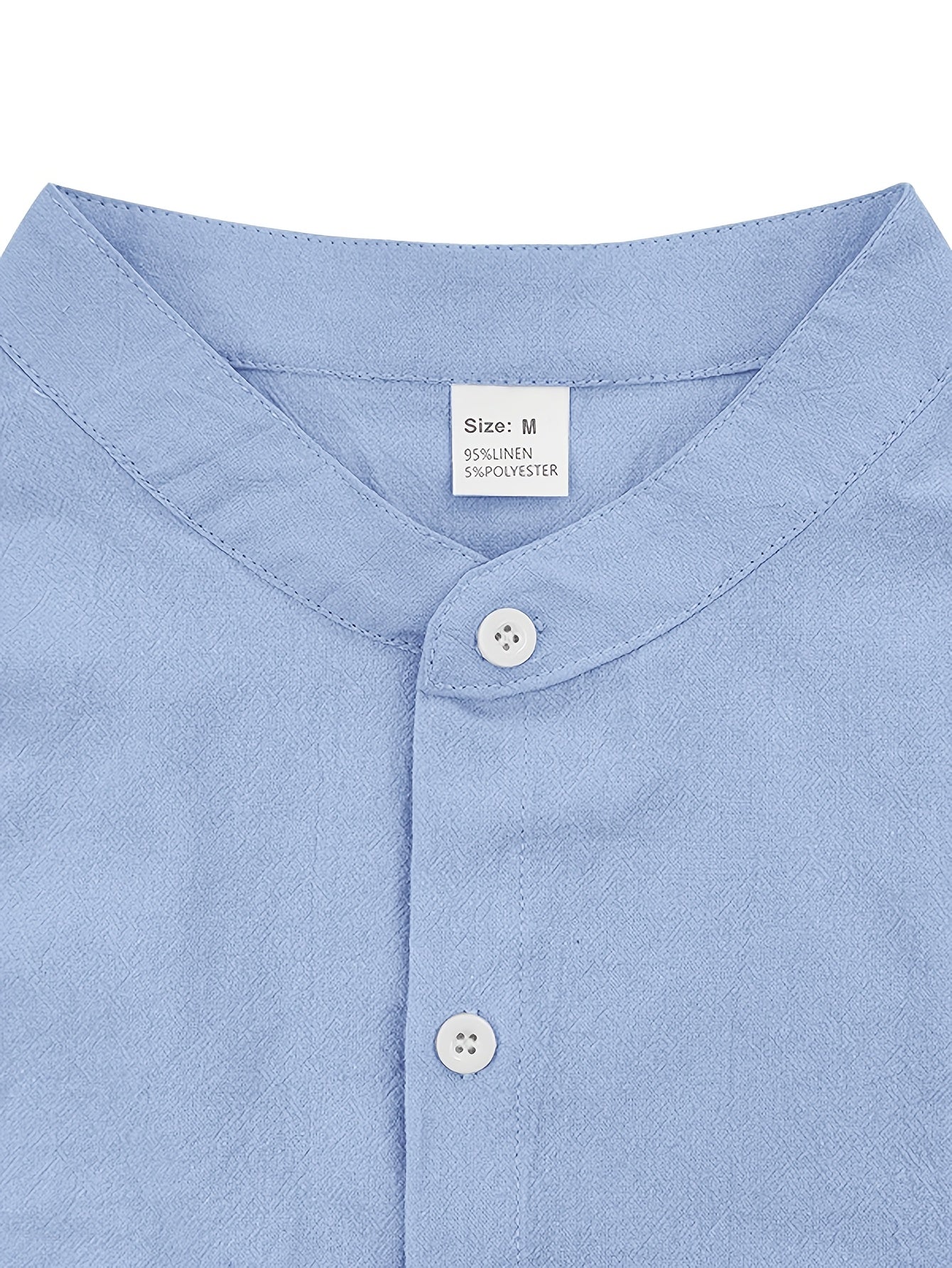 Men's Casual Linen Short Sleeve Shirt & Shorts Set for Summer