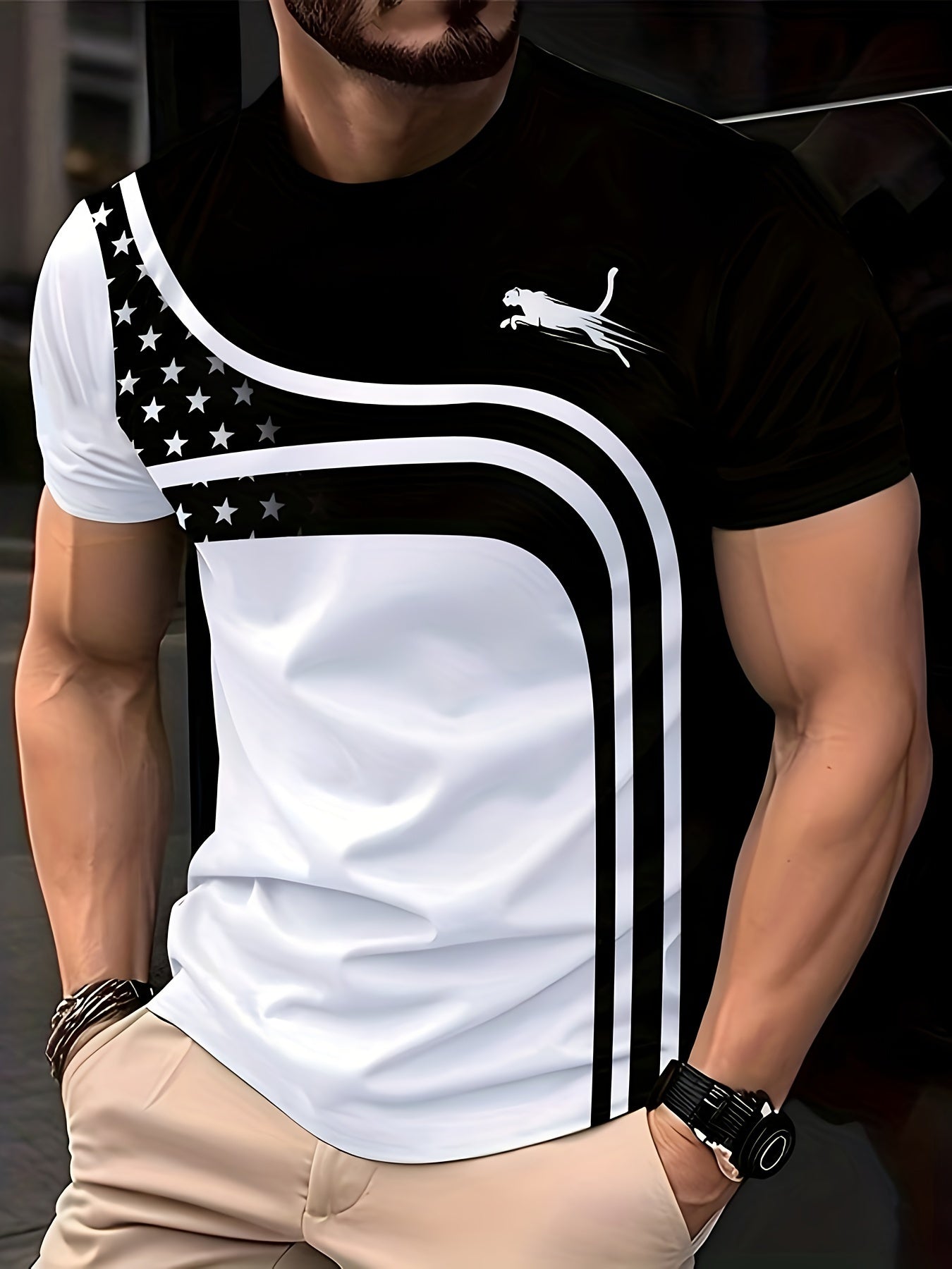Men's Fashion Casual Round Neck T-shirt
