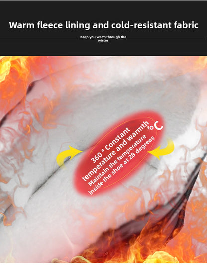 Men'S Winter Fashion Non-slip Snow Boots | High-Top, Thickened, Casual, Microfiber Upper, Rubber Sole, Lace Closure