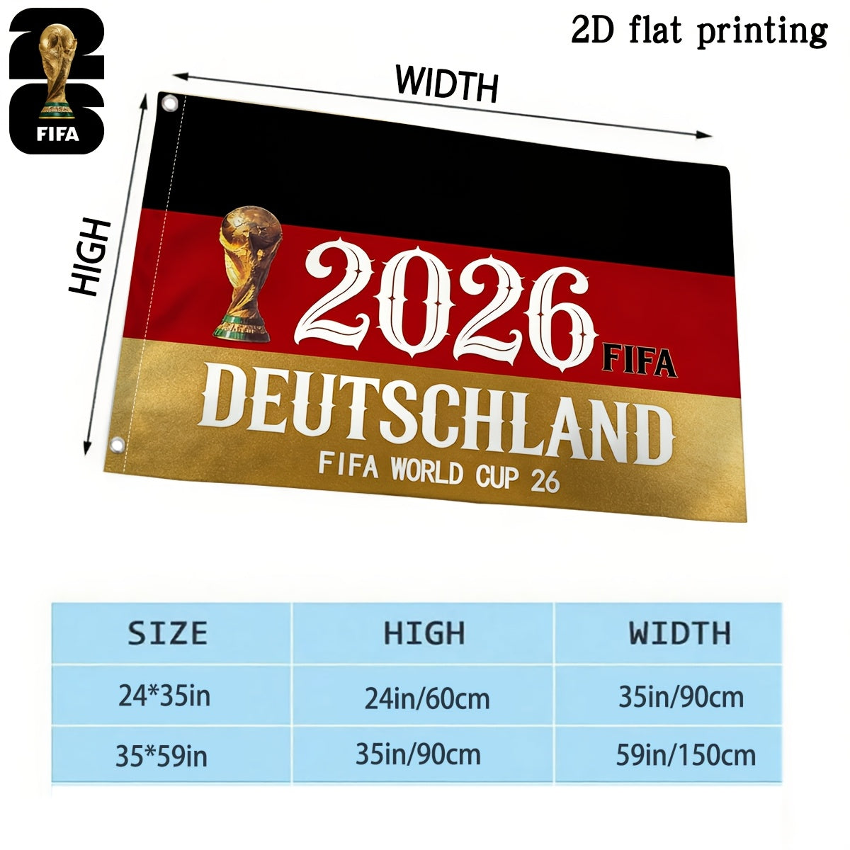 2026 FIFA World Cup Maple & Clutch Mascot Square Flag