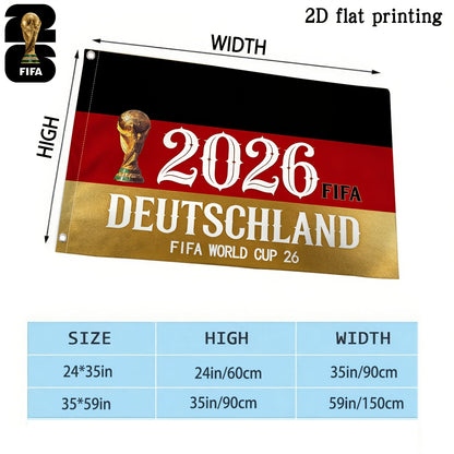 2026 FIFA World Cup Maple & Clutch Mascot Square Flag