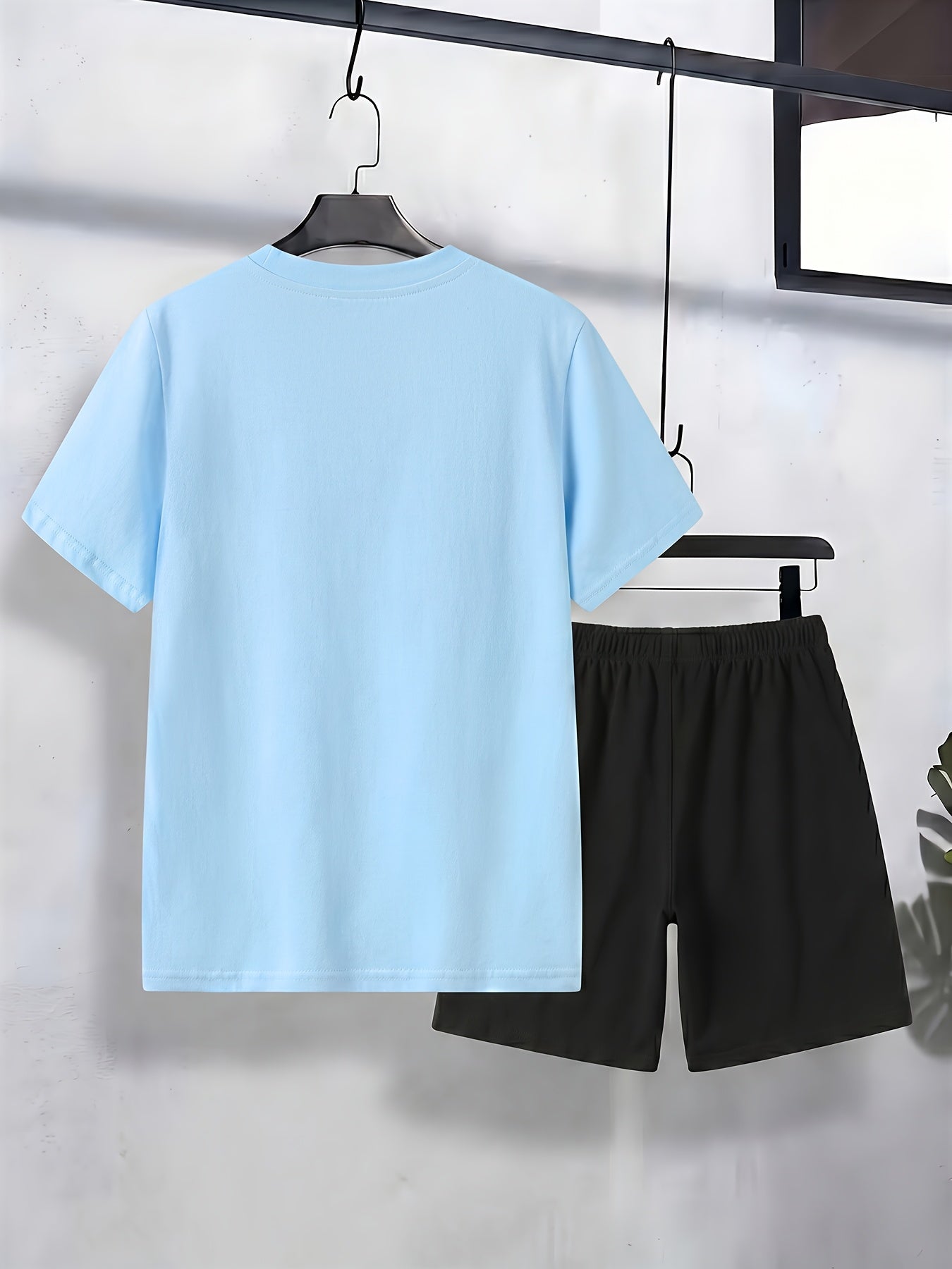 Boys' Cotton T-Shirt & Shorts Set Casual Spring Summer Outfit