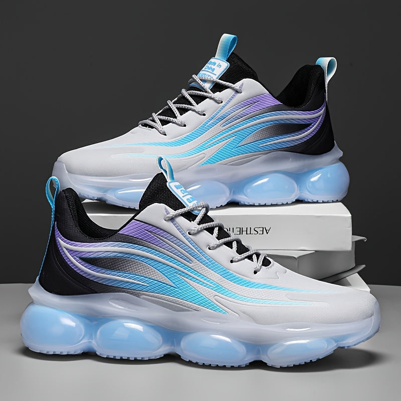 A Pair of Men'S Lightweight Outdoor Walking Shoes, Versatile Sneakers Suitable for Travel And Hiking, Offered in Black, Red, And Light Blue - ayq