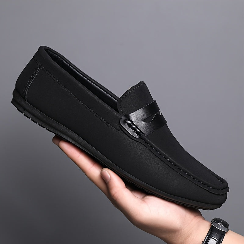 Men's PU Round-Toe Casual Loafers, Light and Comfortable