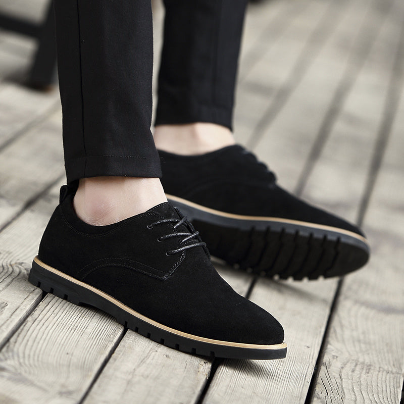 Men's Classic Lace-Up Oxfords with Cushioned Sole, All-Season