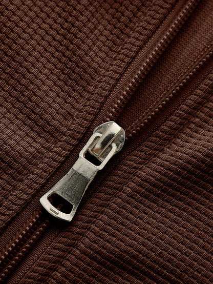 1pc Men'S Casual Polyester Zip-Up Jacket with Lapel Collar, Solid Color, Slight Stretch, Woven Fabric, Regular Fit, No Lining - Spring/Fall Outerwear