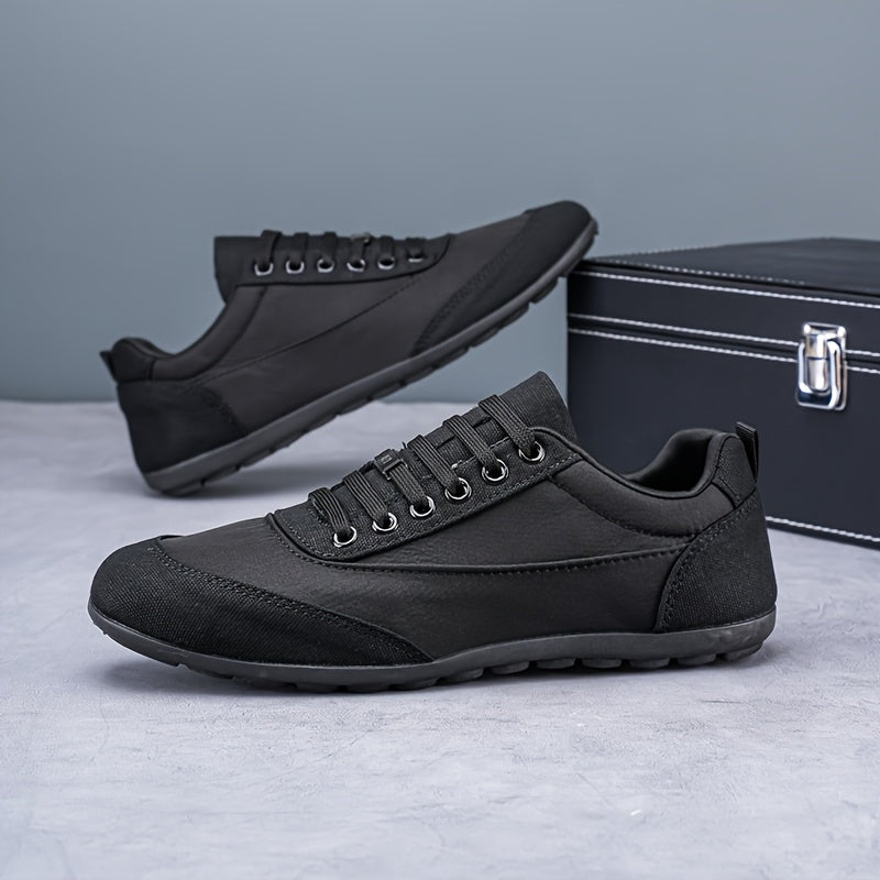 Men's Lightweight Breathable Road Running Sneakers - All Black