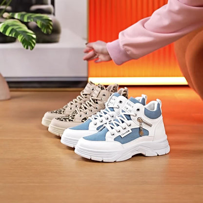Women'S Stylish Leopard Print Sneakers - Casual, Versatile Walking Shoes for Outdoor and Fitness Activities, Lightweight and Comfortable, All-Season Use, Casual Walking Shoes   Leopard Print Sneakers   Comfortable Walking Sho