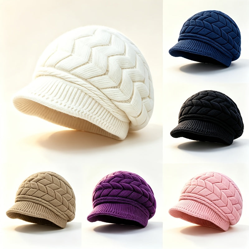 Women's Wool Beret Hat Warm Autumn Winter Outdoor Cap
