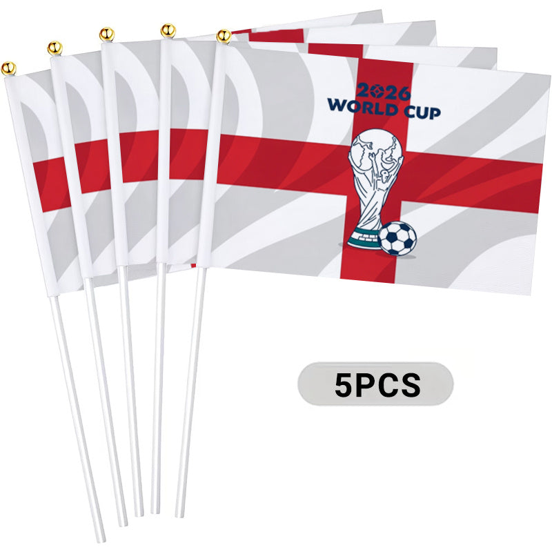 2026 World Cup Fan Banner with Golden Cup and England Flag