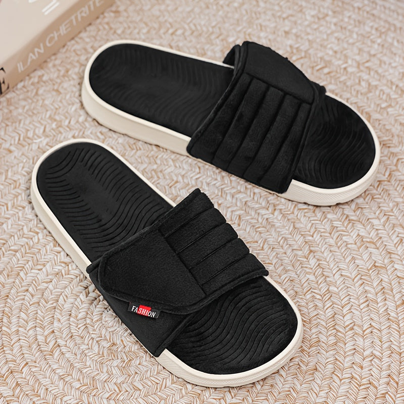 Comfortable All-Season Microfiber Couple's Casual Slippers