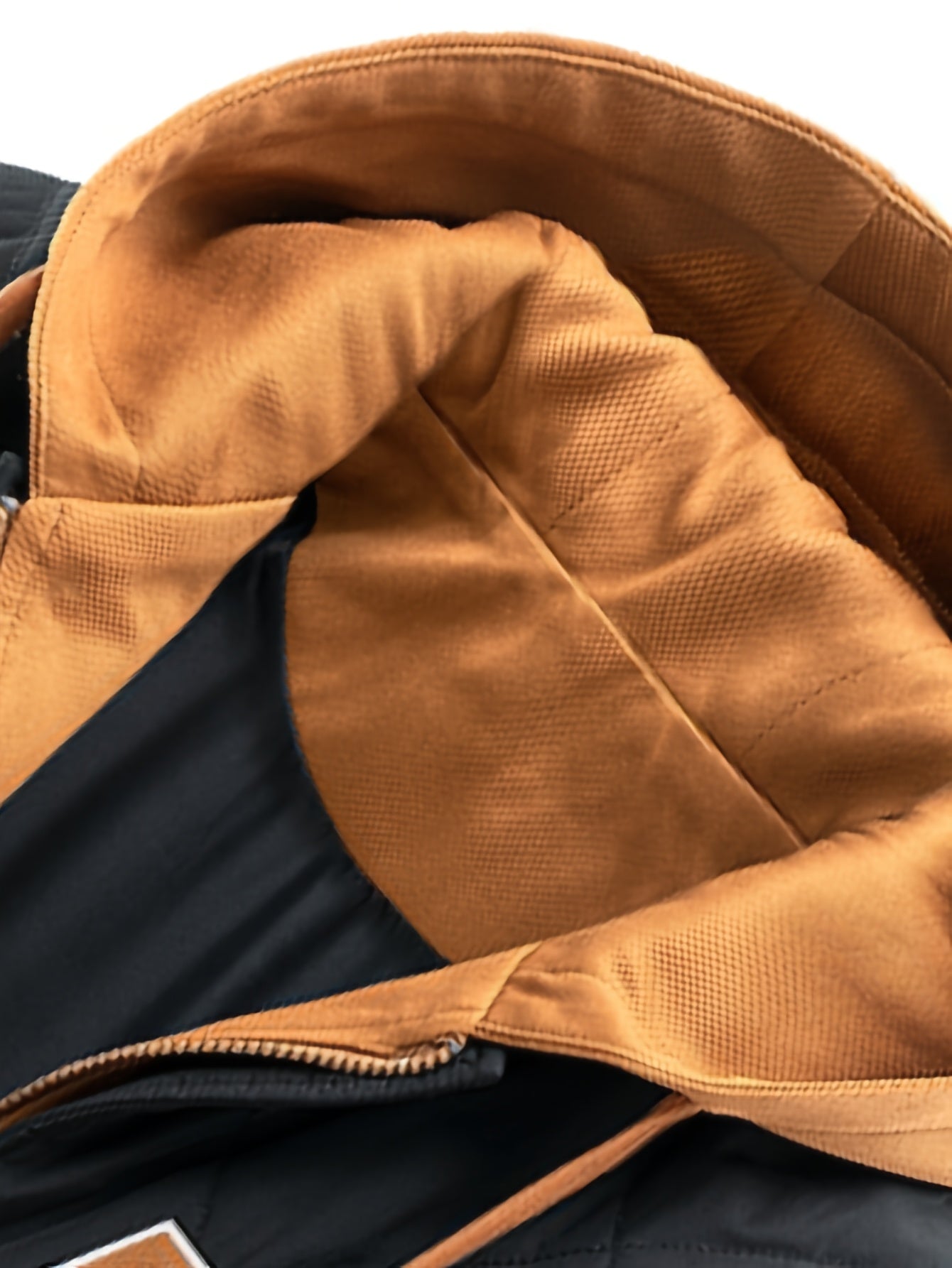 2025 New Product Men's Winter Warm Jacket with Letter Embroidery, Thickened Warm Casual Hooded Faux Two-Piece Jacket Coat for Camping, Christmas New Arrival