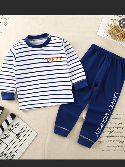 Kids' Autumn Winter Cotton Animal Print Casual Set