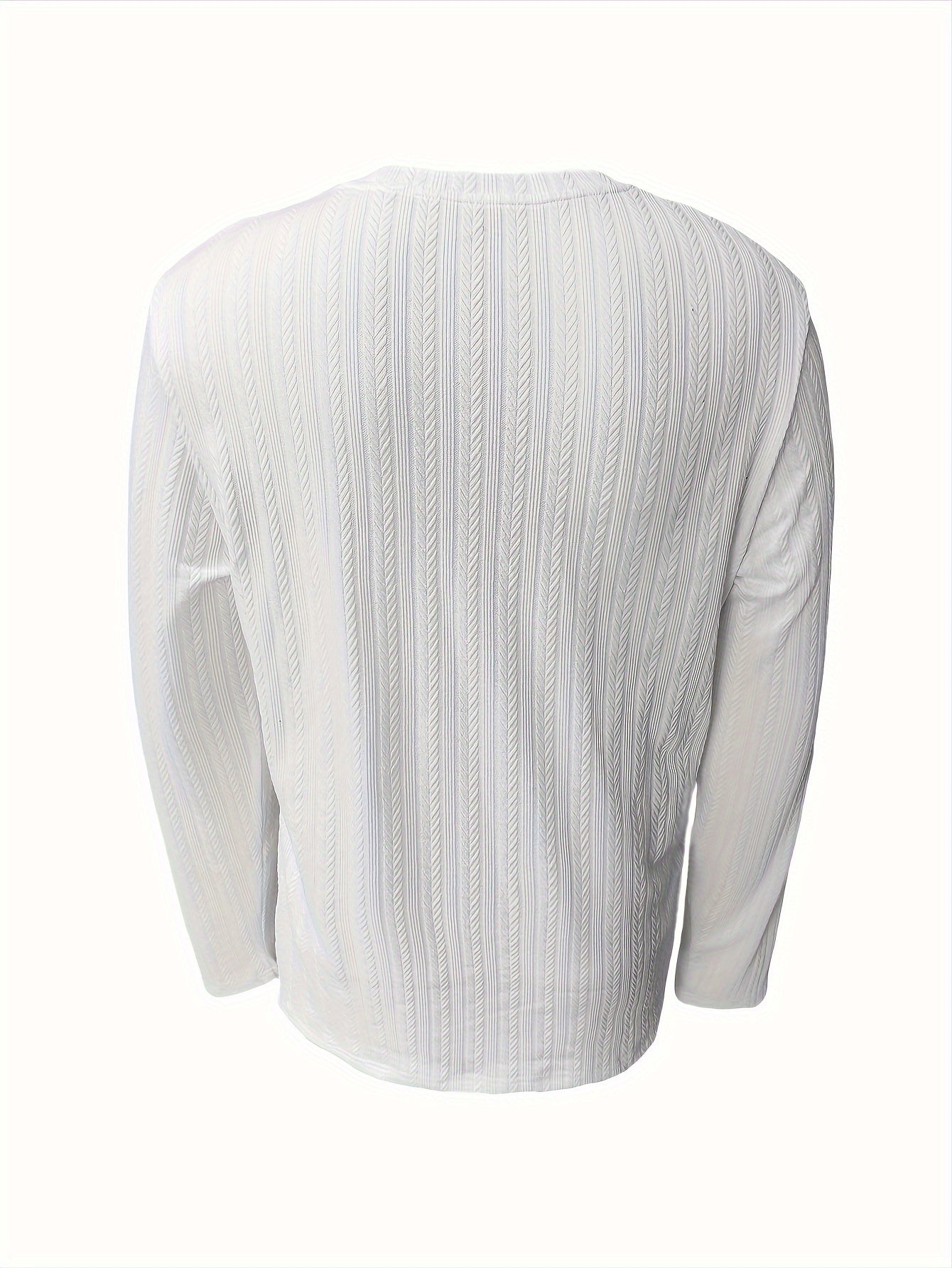 Men's Slim-Fit Long Sleeve T-Shirt - Casual  Stylish, Perfect for Fall/Winter, Machine Washable
