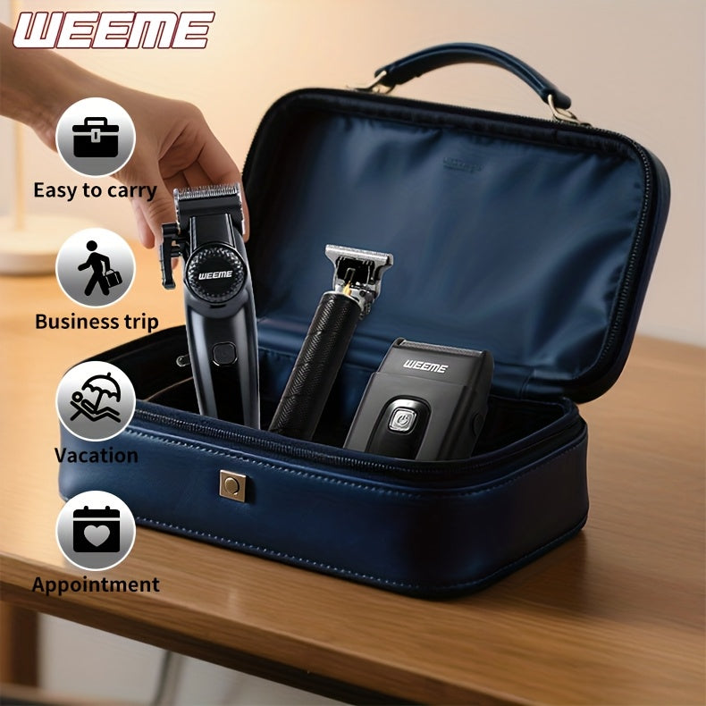 WEEME 3pcs/2pcs Hair Clippers for Men, All-in-One Grooming Gift Set, Professional Cordless Trimmer with T-Blade & Foil Shaver, LCD Display, Barber Kit for Men (Black) - ayq