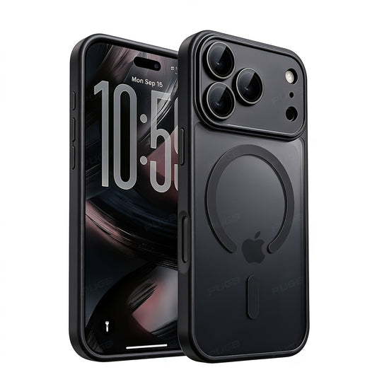 Matte Translucent Magnetic Silicone Phone Case for iPhone 18-14 Pro Ma - ayq