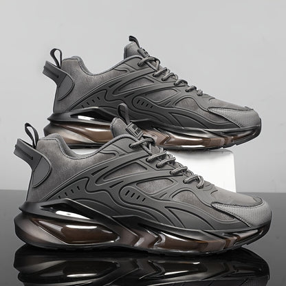 Men's Breathable Slip-Resistant Casual Sneakers - High-Elastic Shock Absorption, Lightweight Low-Top Design with PU Upper  PVC Sole for Hiking, Running, Daily Wear - All-Season Comfort, Breathable Shoes, Running Footwear, Sl