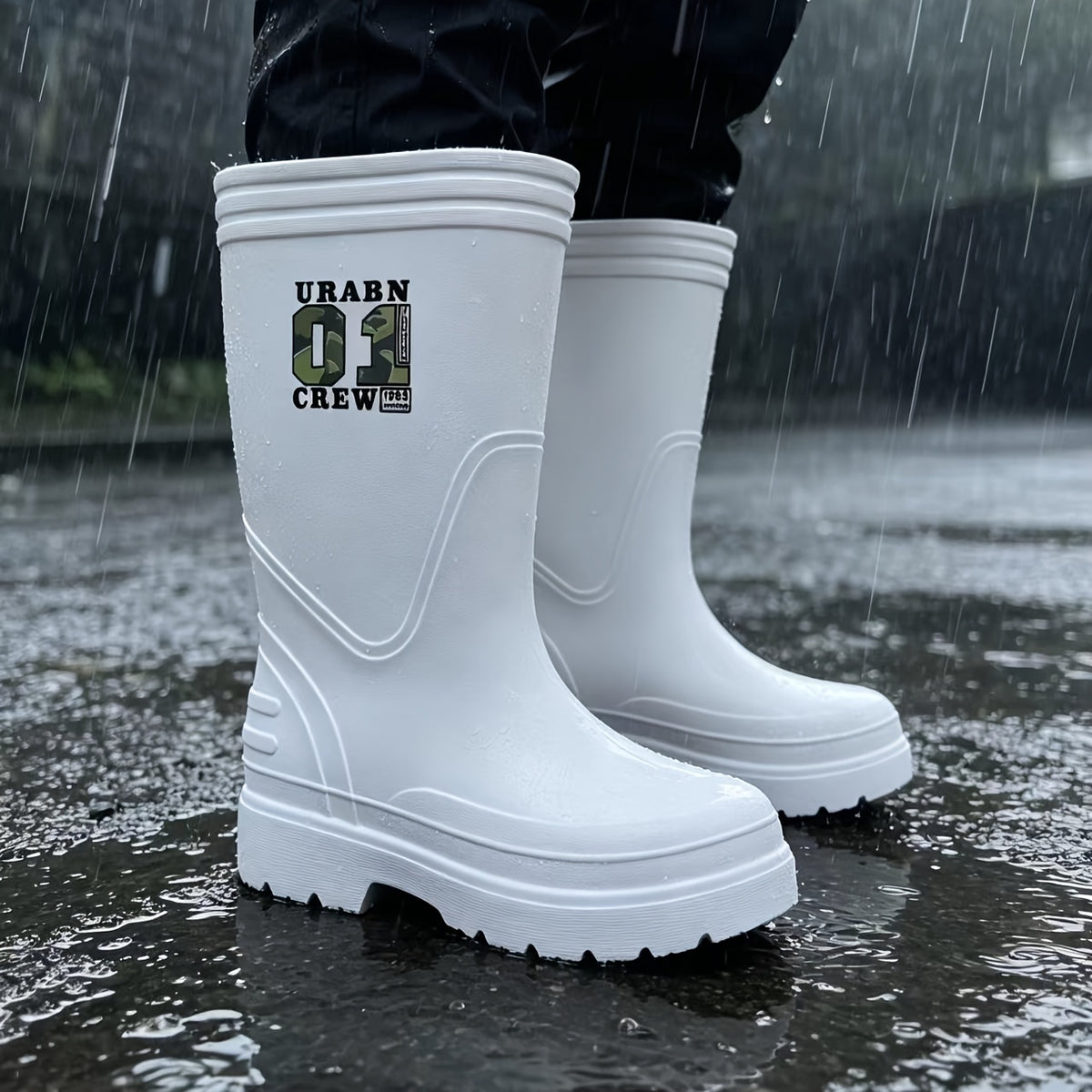 Unisex EVA High-Calf Waterproof Rain Boots Lightweight All-Season