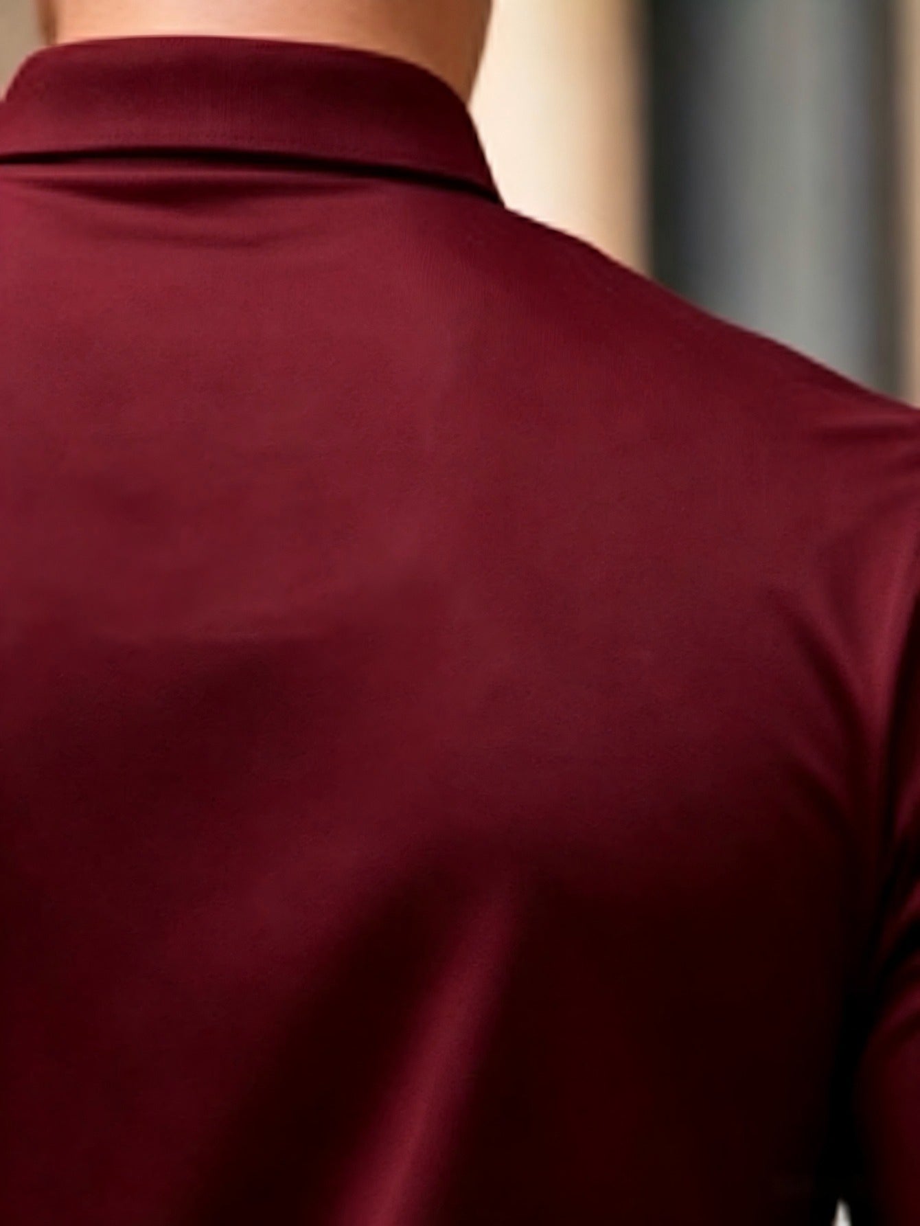 Men's Casual Minimalist Logo Print Shirt for Spring and Fall