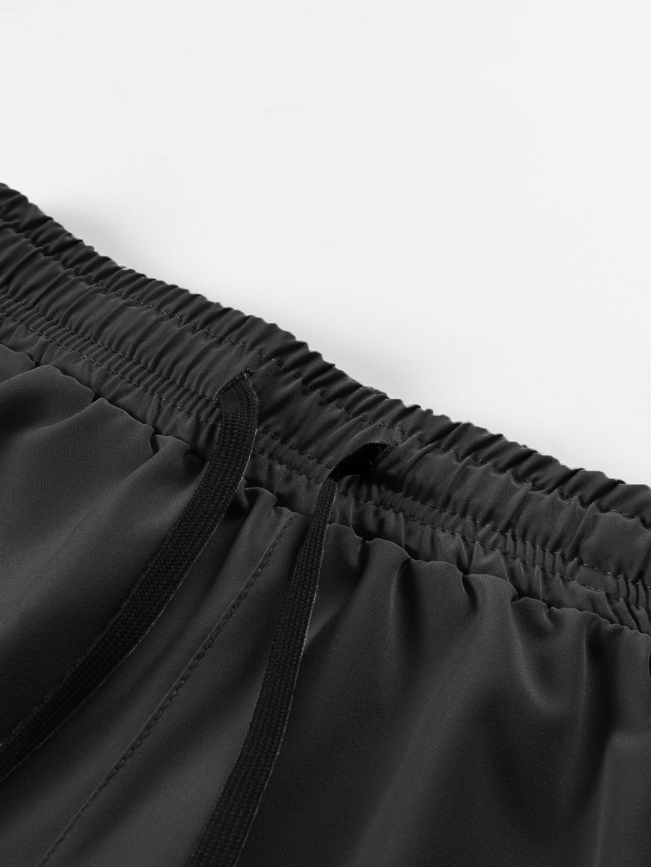 Women's Casual Hemmed Shorts with Elastic Waist and Drawstring