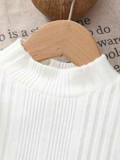 2pcs Baby Winter Outfit Set: Cozy Fluffy Sleeve Smock Dress & A-Line Bow with Collar & Fringe Trim - Soft Warm Clothes for Photoshoots, Christmas (Hand Washable), Perfect for Outdoor