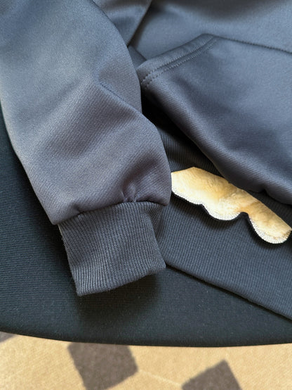 Women'S Plus Size Winter Warm Hooded Sweatshirt with Merry Christmas & Happy New Year Print - Thick Fleece-Lined Oversized Pullover, Cozy Casual Sweater for Christmas, Halloween Gifts, Christmas Sweatshirt, Festive Clothing,