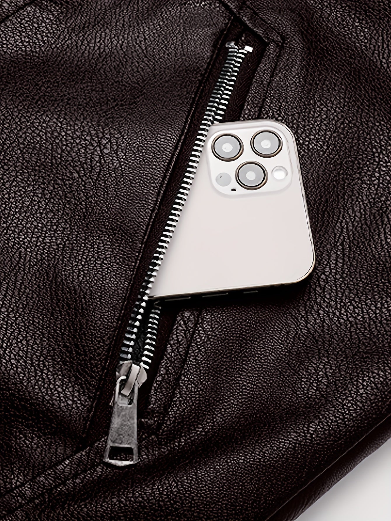 Men'S Cozy Fleece-Lined Bomber Jacket - Thick Winter Coat with Multiple Pockets, Zip-Up Casual Pilot Style, Brown, Polyester Lining, Perfect for Fall & Winter, Winter Bomber Jacket