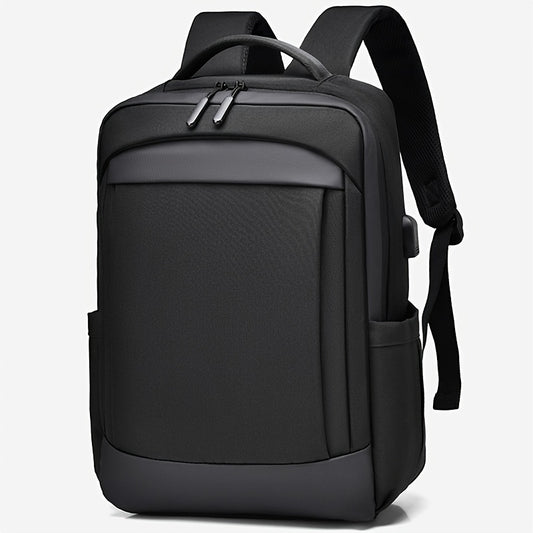 Large Capacity Laptop Backpack - Durable Oxford Fabric, Adjustable Shoulder Straps, Multiple Compartments for School, Work  Travel - Black, Laptop Carrying Case, Work Commute Bag, Modern Backpack, Sturdy Construction