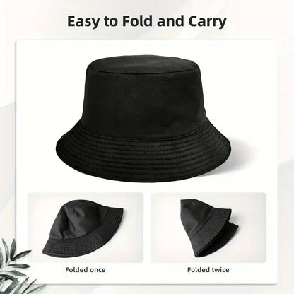 1pc Cheers to the New Year Bucket Hat - Lightweight Reversible Beach Hat with Golden Stars & Champagne Glasses Design, & Golden Party Hat for Men & Women, Christmas Vacation Holiday Headwear Gift